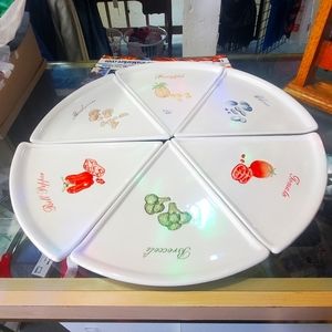 Pottery Barn Set of 6 Pizza Buono Triangle Ceramic